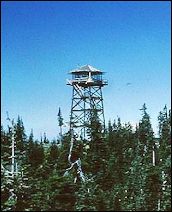 Tower in 1955 (Photos courtesy Fire Lookout Museum)