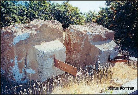 Three tower leg bases 9/28/2003