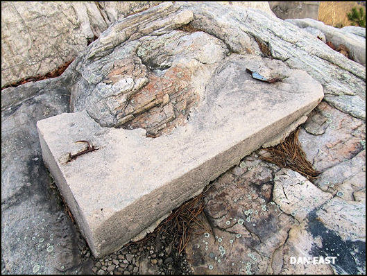 Foundation to which stairs were mounted