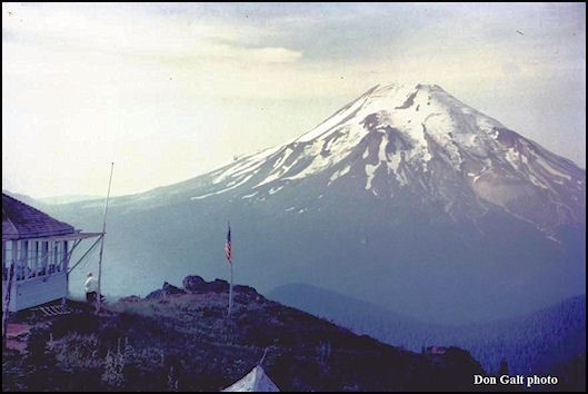 Lookout with view of Mount St. Helens in 1958