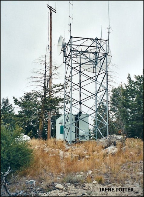 Ski lift and communications equipment on the site