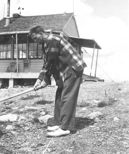 Chopping Wood in 1941 (photo from Mark Lutz)