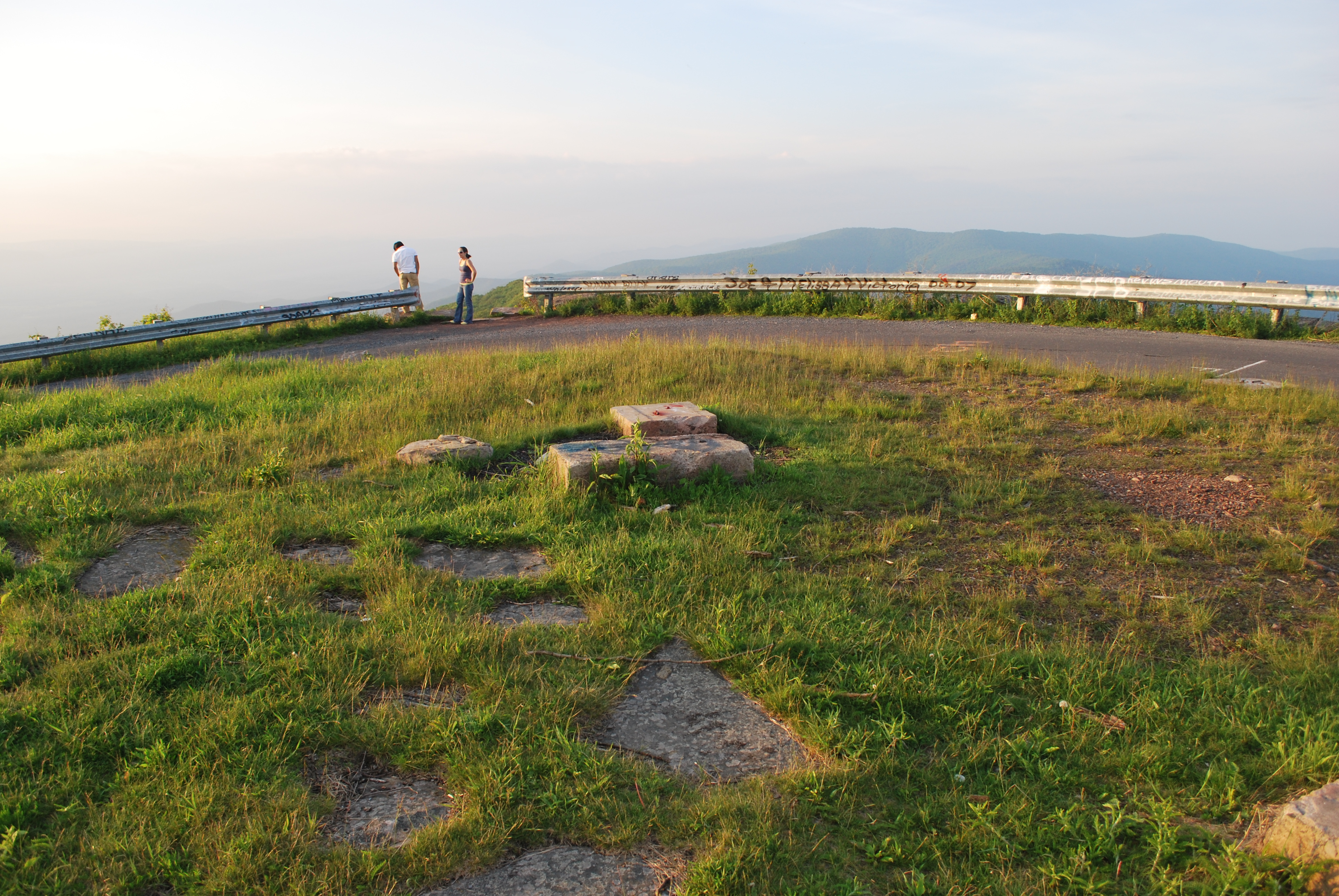 Reddish Knob tower foundations in June 2009
