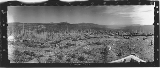 Quartz Butte Lookout panoramic 5-13-1934