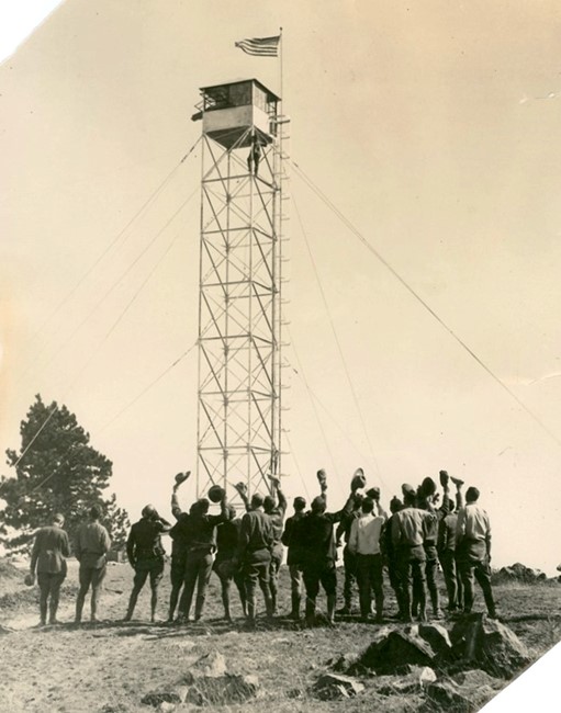 Mount Gleason Lookout - Dedication day 1929