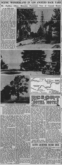 Mount Pacifico Los Angeles Times article - 1932