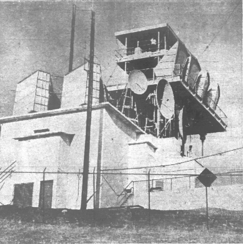 Lookout on top of telephone relay building - 1963