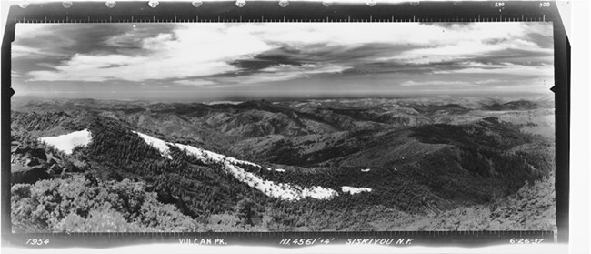 Vulcan Peak Lookout panoramic 6-26-1937