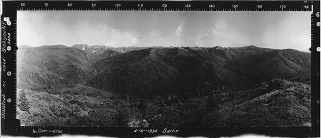Mislatnah Mountain Lookout panoramic (SE) 4-6-1934