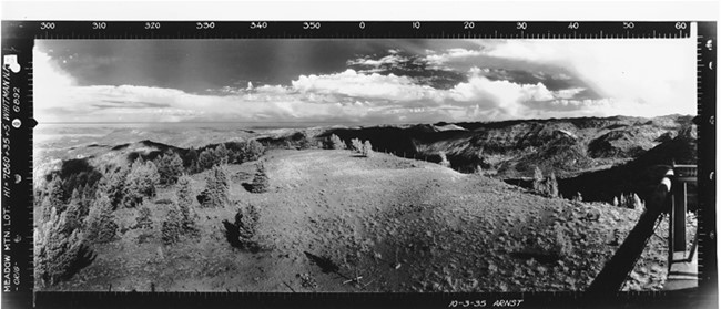Meadow Mountain Lookout panoramic 10-3-1935