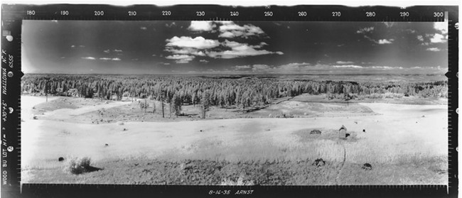 Wood Butte Lookout panoramic 8-14-1935