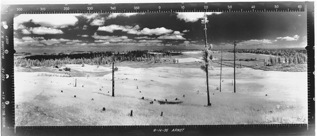 Wood Butte Lookout panoramic 8-14-1935