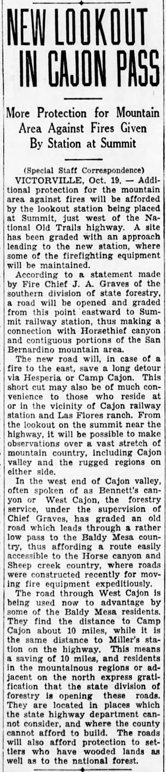 1931 Newspaper Article