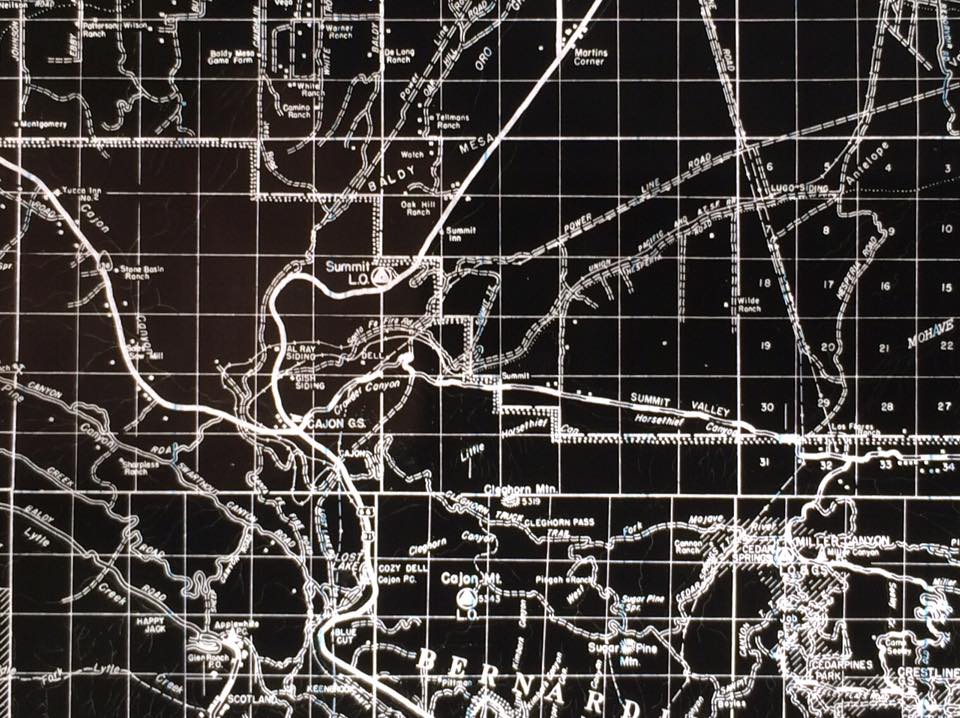 CDF Admin map with Cajon Summit and Cajon Mountain lookouts