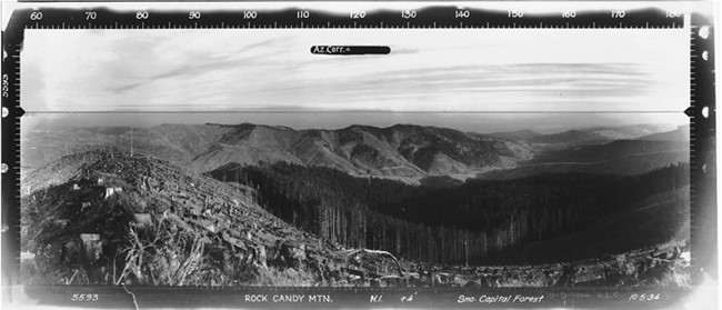 Rock Candy Mountain Lookout panoramic 10-5-34 (SE)