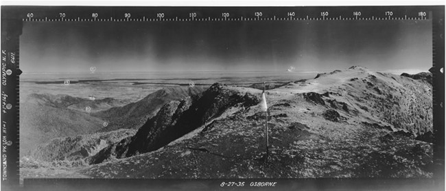 Mount Townsend Lookout panoramic 8-27-35 (SE)
