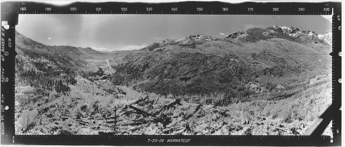 Bacon Point Lookout panoramic 7-20-35 (SW)
