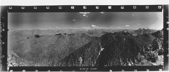 Finney Peak Lookout panoramic 8-29-35 (SE)