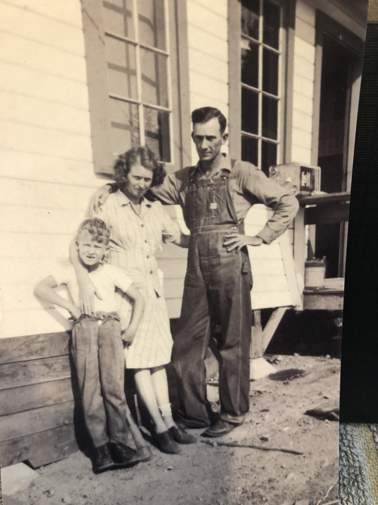 Harold, Irene, and Zillow Johnson in October 1942