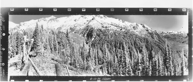 Glacier Ridge Lookout panoramic 8-12-1935 (SE)