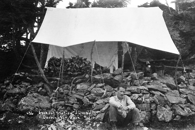 Jumbo Mountain Lookout tent 8-13-1916