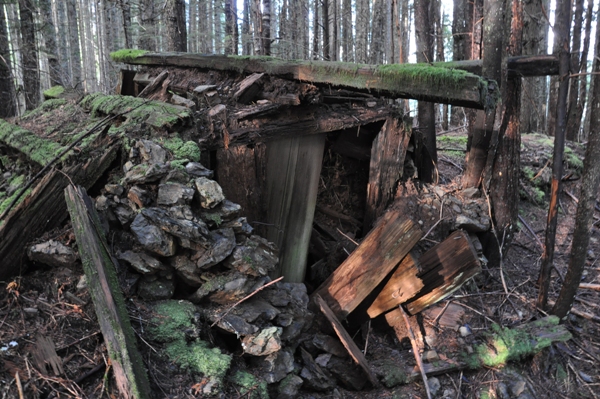 Sulphur Point Lookout storage shed remains