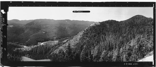 Humphrey Mountain Lookout panoramic 8-8-1934 (SW)