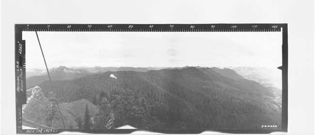 Kiona Peak Lookout panoramic 1929 (NE)