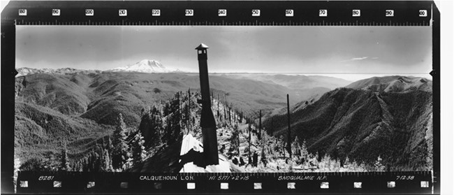 Colquhoun Mountain Lookout panoramic 7-12-38 (SW)