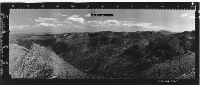 Noble Knob Lookout panoramic 8-15-1934 (SE)