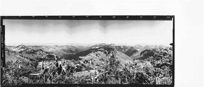 Norse Peak Lookout panoramic 1929 (NE)