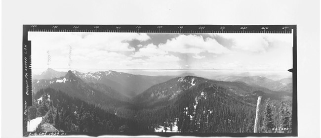 Badger Peak Lookout panoramic 1929 (S)