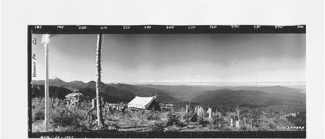 Vanson Peak Lookout panoramic 1929 (SW)