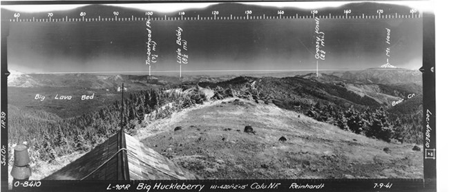 Big Huckleberry Lookout panoramic 7-9-1941 (SW)