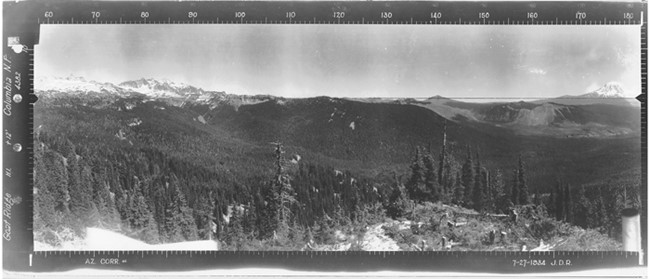 Goat Ridge Lookout panoramic 7-27-1934 (SE)
