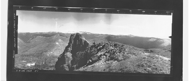 Hamilton Butte Lookout panoramic 1929 (SW)