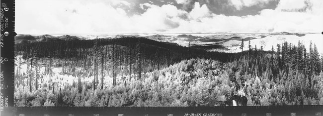Hungry Peak Lookout panoramic 10-19-1935 (SW)