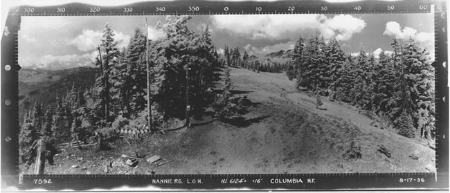 Nannie Peak Lookout panoramic 8-17-1936 (N)