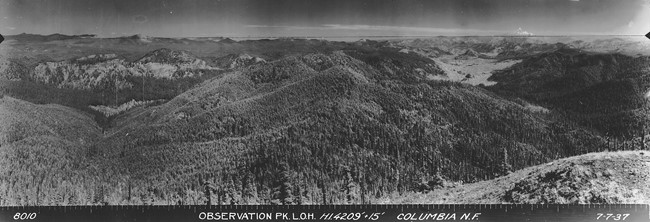 Observation Peak Lookout panoramic 7-7-1937 (SE)