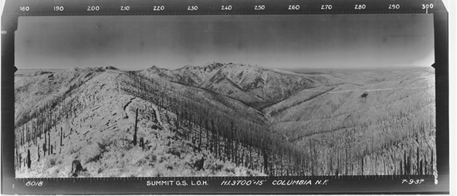 Summit Guard Station Lookout panoramic 7-9-1937 (SW)