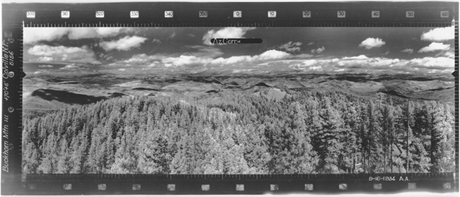 Buckhorn Mountain Lookout panoramic 9-16-1934 (N)