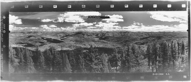 Buckhorn Mountain Lookout panoramic 9-16-1934 (SE)
