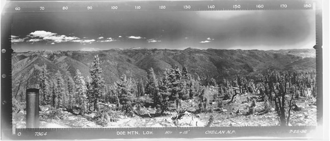 Doe Mountain Lookout panoramic 7-25-1936 (SE)