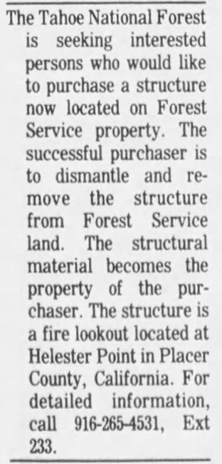 Sale Notice - November 1982
