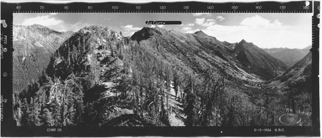 North Creek Butte Lookout panoramic 9-18-1934 (SE)