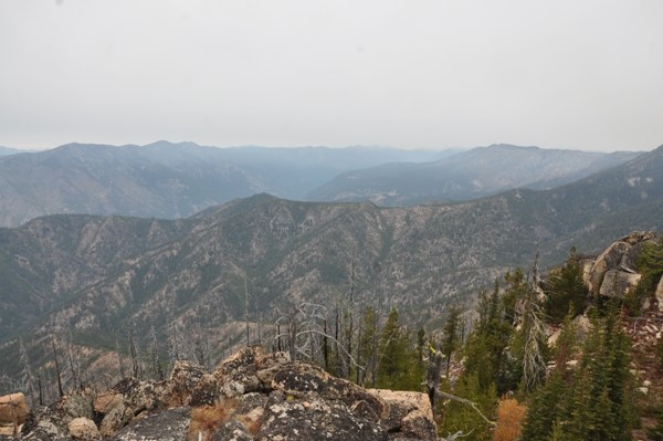 Baldy Mountain Lookout site - view west