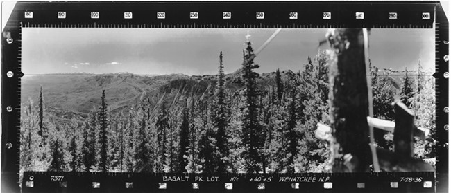 Basalt Peak Lookout panoramic 7-28-1936 (SW)