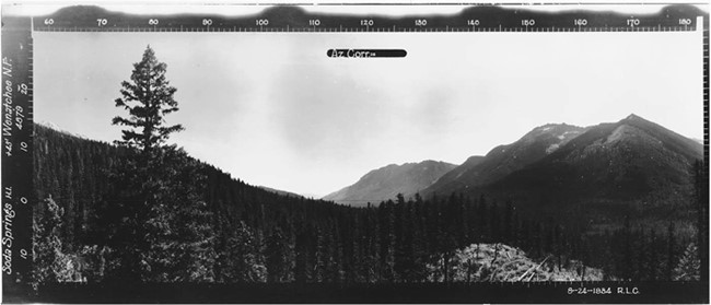 Soda Springs Lookout panoramic 8-24-1934 (SE)