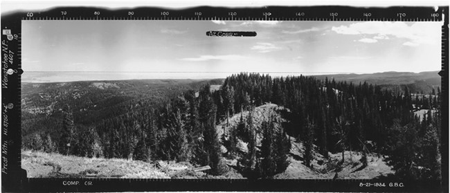 Frost Mountain Lookout panoramic 8-21-1934 (SE)