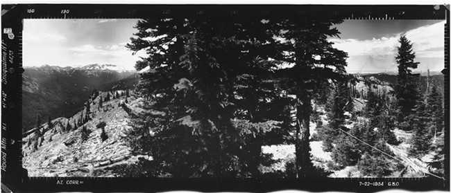 Round Mountain Lookout panoramic 7-22-1934 (SW)